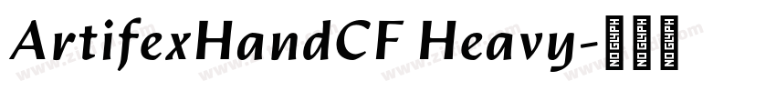 ArtifexHandCF Heavy字体转换